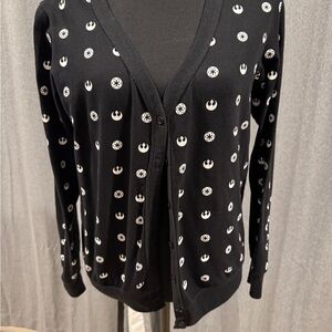 Her Universe Women’s Star Wars Black Patterned Cardigan